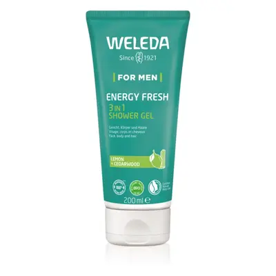 Weleda Energy Fresh 3in1 čisticí gel 3 v 1 na vlasy i tělo pro muže 200 ml