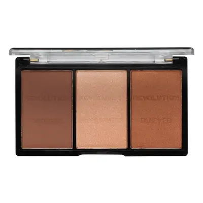 Makeup Revolution Ultra Sculpt & Contour paleta na kontury obličeje odstín 04 Ultra Ligt/Medium 