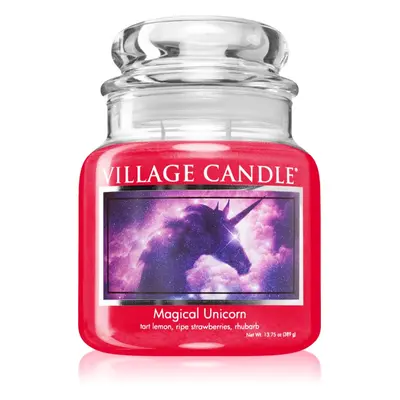 Village Candle Magical Unicorn vonná svíčka (Glass Lid) 389 g