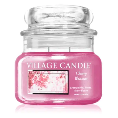 Village Candle Cherry Blossom vonná svíčka (Glass Lid) 262 g