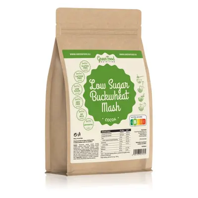 GreenFood Nutrition Low Sugar Buckwheat Mash pohanková kaše s nízkým obsahem cukrů příchuť Cocoa