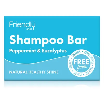 Friendly Soap Natural Shampoo Bar Peppermint & Eucalyptus přírodní mýdlo na vlasy 95 g