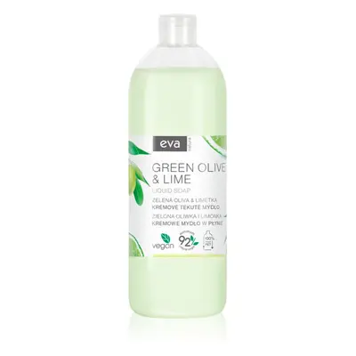 Eva Natura Green olive & Lime krémové tekuté mýdlo na ruce náhradní náplň 1000 ml