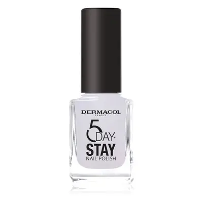 Dermacol 5 Day Stay dlouhotrvající lak na nehty odstín 59 Mermaid White 11 ml