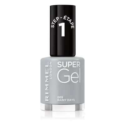 Rimmel Super Gel gelový lak na nehty bez užití UV/LED lampy odstín 005 Rainy Days 12 ml