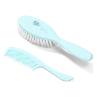 BabyOno Take Care Hairbrush and Comb II sada pro děti od narození Mint