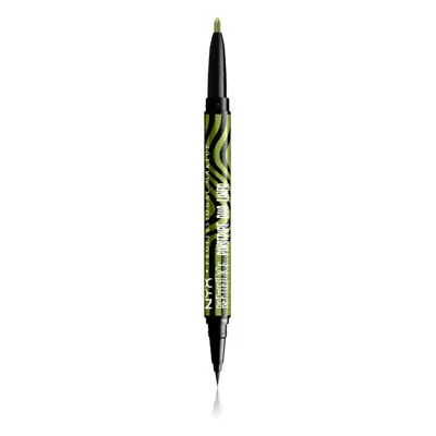 NYX Professional Makeup Beetlejuice Pinstripe Duo Liner oční linky 2 v 1 odstín 03 Green Chrome 