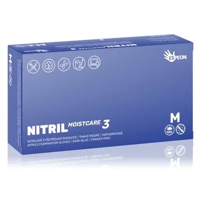 Espeon Nitril Moistcare3 Dark Blue nitrilové nepudrované rukavice s hydratačním účinkem velikost