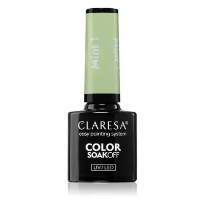 Claresa SoakOff UV/LED Color Mint gelový lak na nehty odstín 1 5 g