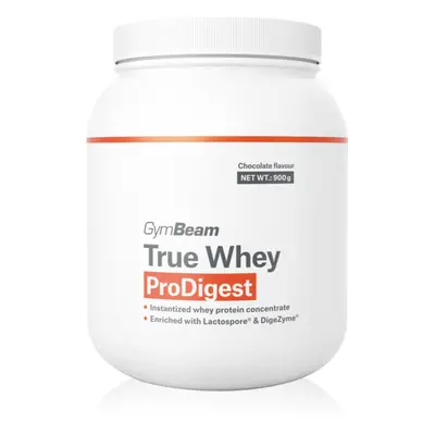 GymBeam True Whey ProDigest syrovátkový protein s trávícími enzymy příchuť Chocolate 900 g