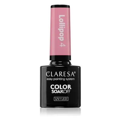 Claresa SoakOff UV/LED Color Lollipop gelový lak na nehty odstín 4 5 g