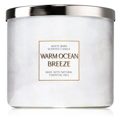 Bath & Body Works Warm Ocean vonná svíčka s esenciálními oleji 411 g