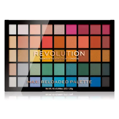 Makeup Revolution Maxi Reloaded Palette paletka pudrových očních stínů odstín Big Shot 45x1.35 g