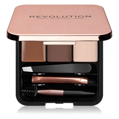 Makeup Revolution Brow Sculpt Kit sada pro dokonalé obočí odstín Medium 2.2 g