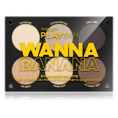 Inglot PlayInn Eyeshadow Palette paletka očních stínů odstín Wanna Banana 8 g