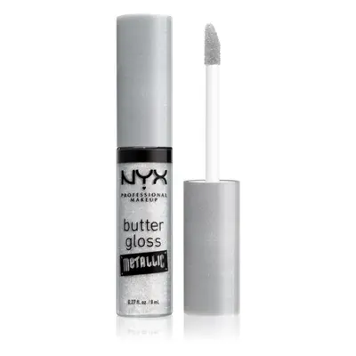 NYX Professional Makeup Butter Gloss Metallic metalický lesk na rty odstín 10 Ice 8 ml