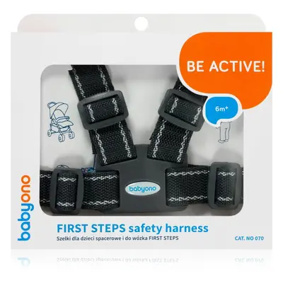 BabyOno Be Active Safety Harness First Steps bezpečnostní popruhy pro děti Black 6 m+ 1 ks