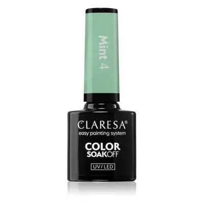 Claresa SoakOff UV/LED Color Mint gelový lak na nehty odstín 4 5 g