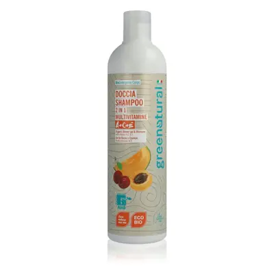 Greenatural Shower Gel & Shampoo sprchový gel a šampon 2 v 1 s vitamíny A, C, E 400 ml