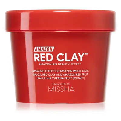 Missha Amazon Red Clay™ čisticí maska pro redukci kožního mazu a minimalizaci pórů s jílem 110 m