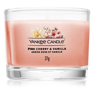 Yankee Candle Pink Cherry & Vanilla votivní svíčka glass 37 g