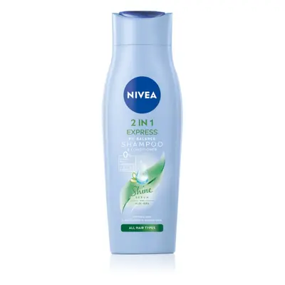 Nivea 2in1 Care Express Protect & Moisture pečující šampon s kondicionérem 2 v 1 250 ml