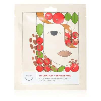 You&Oil Hydration & Brightening plátýnková maska pro rozjasnění a hydrataci 3x25 ml