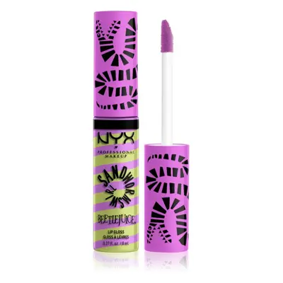 NYX Professional Makeup Beetlejuice Sandworm Swirl zářivý lesk na rty odstín 02 Purple 8 ml