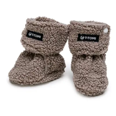 T-TOMI TEDDY Booties Grey dětské capáčky 0-3 months 1 ks