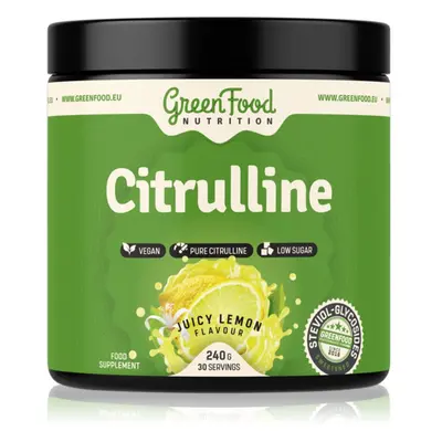 GreenFood Nutrition Citrulline podpora sportovního výkonu příchuť Juicy Lemon 240 g