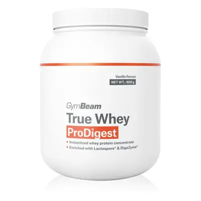 GymBeam True Whey ProDigest syrovátkový protein s trávícími enzymy příchuť Vanilla 900 g