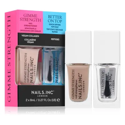 Nails Inc. Gimme Strength & Better On Top sada laků na nehty