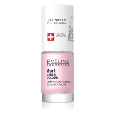 Eveline Cosmetics Nail Therapy Care & Colour kondicionér na nehty 6 v 1 odstín Pink 5 ml