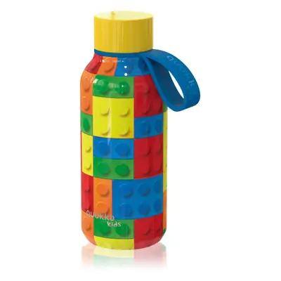 Quokka Solid Kids termoláhev s poutkem Color Bricks 330 ml