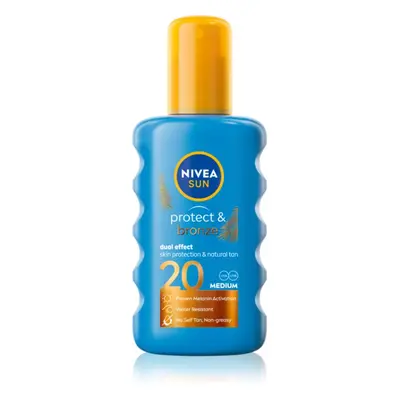 NIVEA SUN Protect & Bronze intenzivní sprej na opalování SPF 20 200 ml