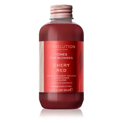 Revolution Haircare Tones For Blondes tónovací balzám pro blond vlasy odstín Cherry Red 150 ml