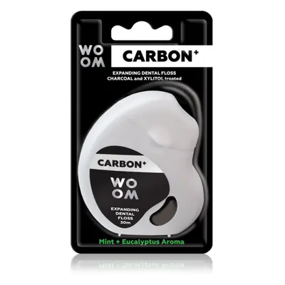 WOOM Carbon+ Dental Floss voskovaná dentální nit černá 30 m