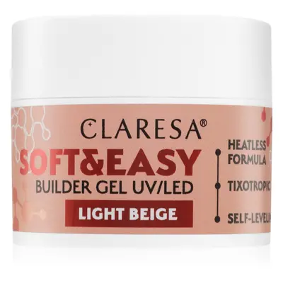 Claresa Soft&Easy Builder Gel podkladový gel na nehty odstín Light Beige 12 g