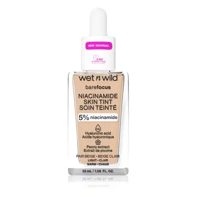 Wet n Wild Bare Focus Niacinamide Skin Tint lehký hydratační make-up odstín Fair Beige 32 ml