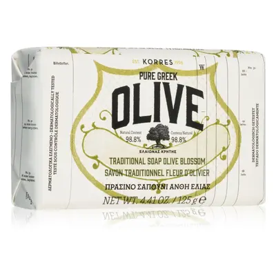 Korres Pure Greek Olive & Olive Blossom čisticí tuhé mýdlo 125 g