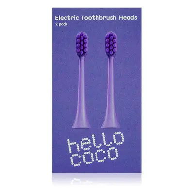 Hello Coco Electric Toothbrush Heads Purple náhradní hlavice pro zubní kartáček 2 ks