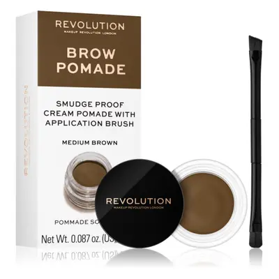 Makeup Revolution Brow Pomade pomáda na obočí odstín Medium Brown 2.5 g