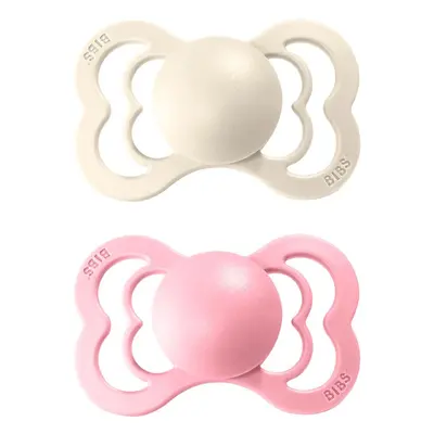 BIBS Supreme Natural Rubber Size 1: 0+ months dudlík Ivory / Baby Pink 2 ks