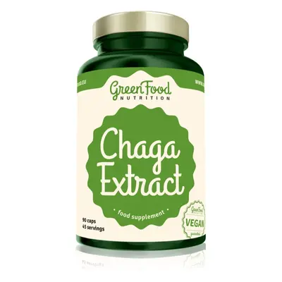 GreenFood Nutrition Chaga Extract kapsle ze vzácné houby 90 cps