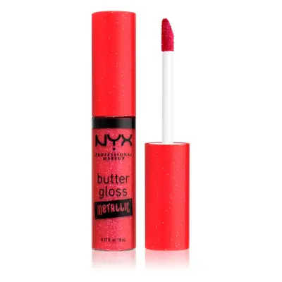 NYX Professional Makeup Butter Gloss Metallic metalický lesk na rty odstín 09 Blood 8 ml