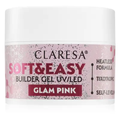 Claresa Soft&Easy Builder Gel podkladový gel na nehty odstín Glam Pink 12 g