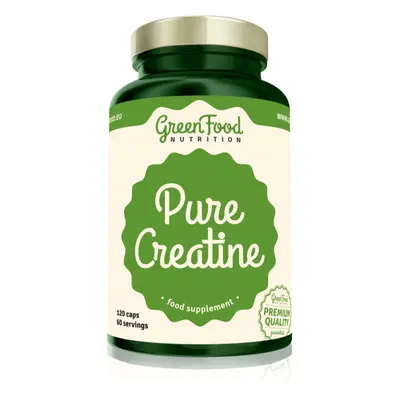 GreenFood Nutrition Pure Creatine podpora sportovního výkonu 120 cps