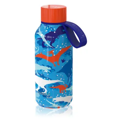 Quokka Solid Kids termoláhev s poutkem Dinosaur 330 ml