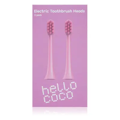 Hello Coco Electric Toothbrush Heads Pink náhradní hlavice pro zubní kartáček 2 ks