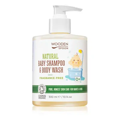 WoodenSpoon Natural šampon a sprchový gel pro děti bez parfemace 300 ml